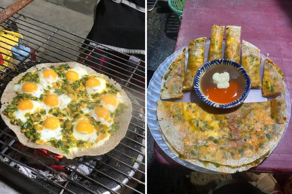 Bánh trắng nướng lòng đào và thập cẩm là món tủ của quán